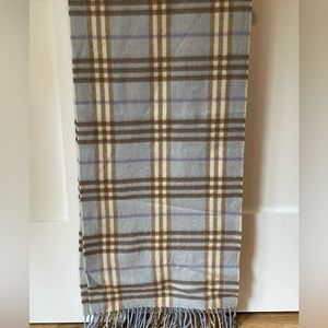 Baby blue Burberry cashmere scarf